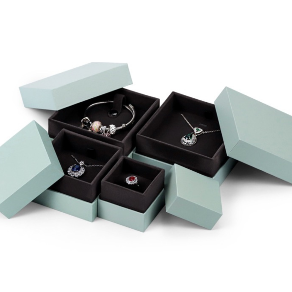 Customized logo printed paper jewelry box packaging - 图片 3