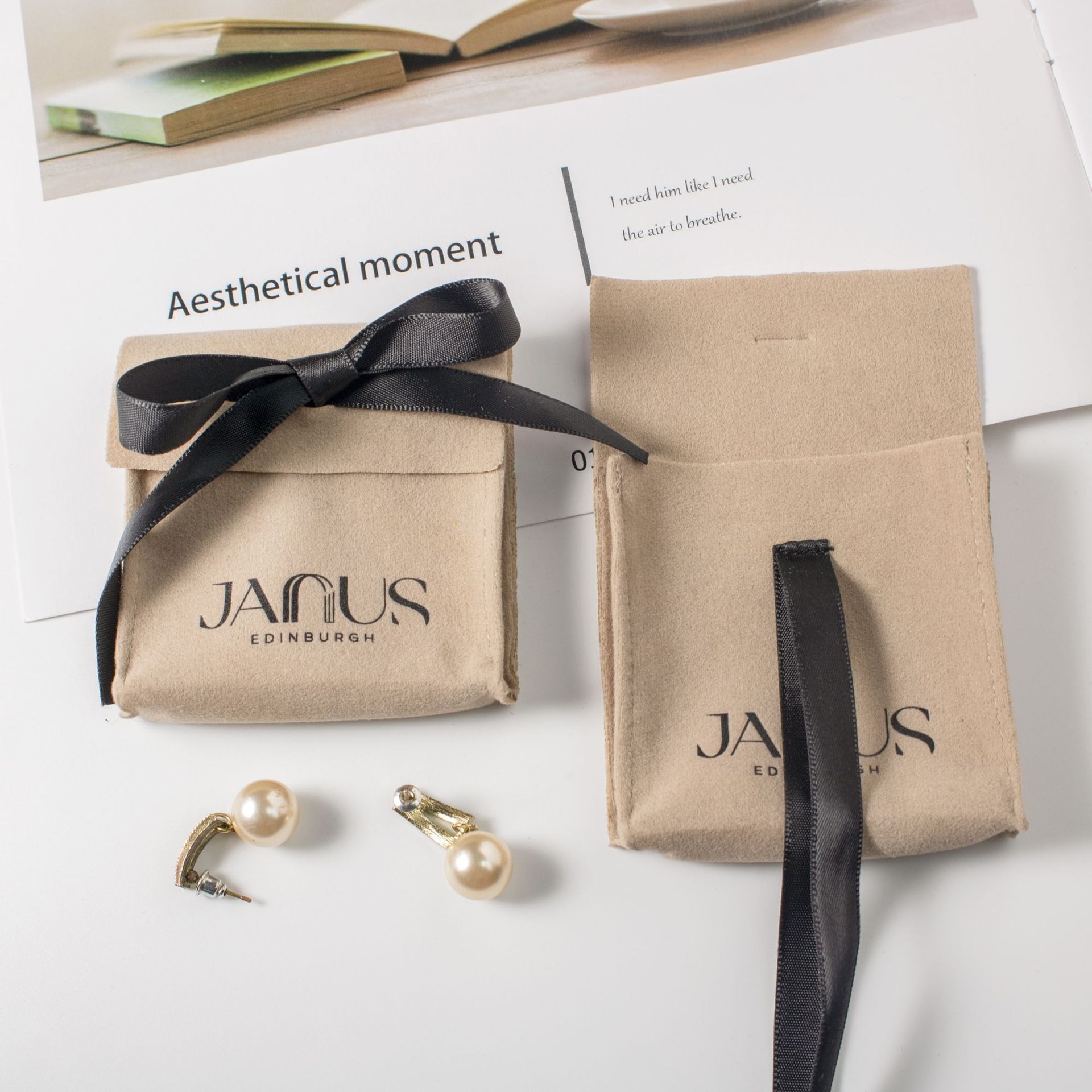 Envelop Jewelry Pouch With Ribbon - 图片 2