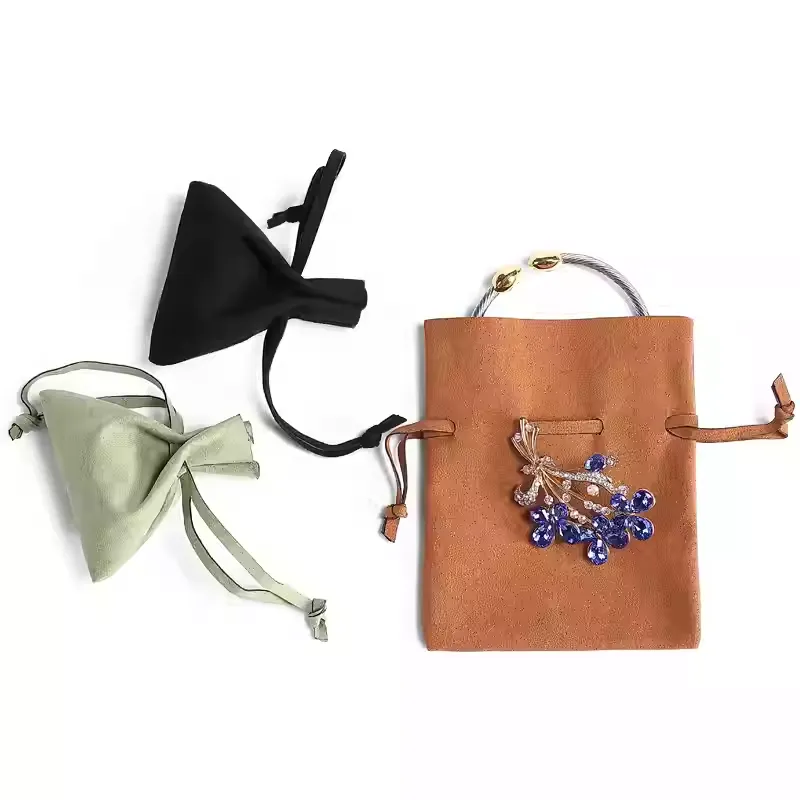 Sanarko Custom Microfiber Drawstring Jewelry Bag - 图片 2